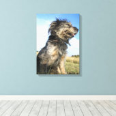 Hond foto single canvas afdruk (Insitu (Houten vloer))