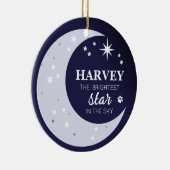 Hond Foto Sympathie Keepsake Pet Memorial Star Keramisch Ornament (Rechts)