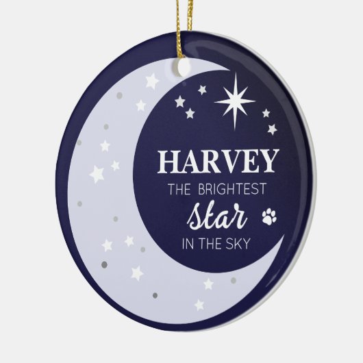 Hond Foto Sympathie Keepsake Pet Memorial Star Keramisch Ornament (Links)