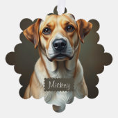 Hond foto template Schattige rood Schots Vakantie Ornament Kaart (Voorkant)