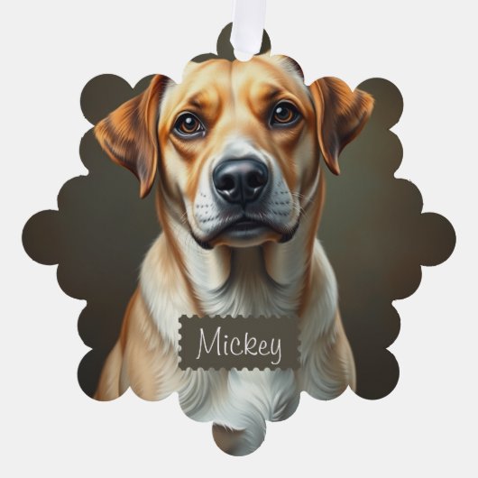 Hond foto template Schattige rood Schots Vakantie Ornament Kaart (Voorkant)