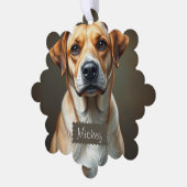 Hond foto template Schattige rood Schots Vakantie Ornament Kaart (Links)