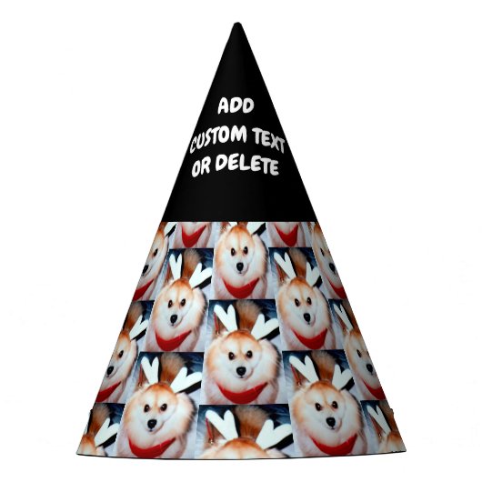 Hond Foto Verjaardag DIY Feesthoedjes (Voorkant)