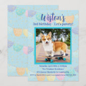 Hond foto Verjaardag Party uitnodiging (Voorkant / Achterkant)