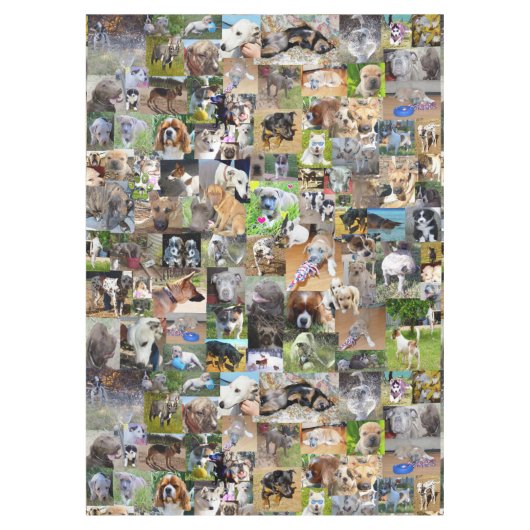 Hond fotocollage, tafelkleed (Voorkant)
