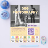 Hond Fotograaf Flyer kleurrijk geel  (Enkel)