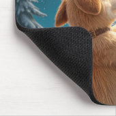 Hond fotograferen Kerstman in Sleigh Muismat (Hoek)