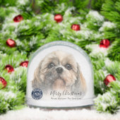 Hond Foto's Business Logo Hond Foto's Custom Sneeuwbol (Kerstmis)