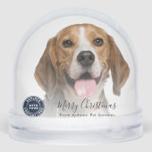 Hond Foto's Business Logo Hond Foto's Custom Sneeuwbol (Achterkant)