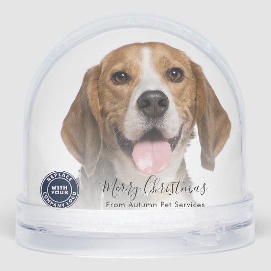 Hond Foto's Business Logo Hond Foto's Custom Sneeuwbol (Achterkant)