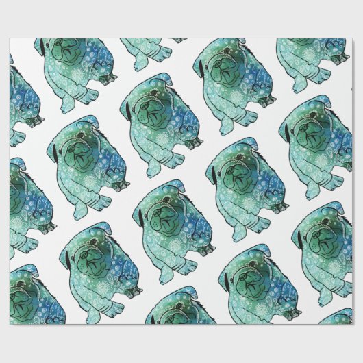 Hond Frans Bulldog Glossy Wrapping Papier (Vlak)