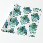 Hond Frans Bulldog Glossy Wrapping Papier (Uitgerold)