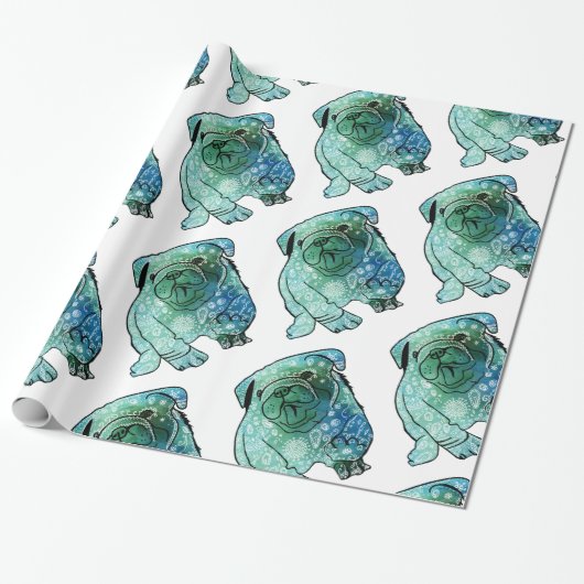 Hond Frans Bulldog Glossy Wrapping Papier (Uitgerold)