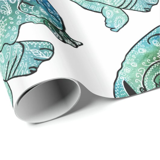 Hond Frans Bulldog Glossy Wrapping Papier (Rol Hoek)