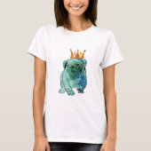 Hond Frans Bulldog Hond Kroon Lady Shirt (Voorkant)
