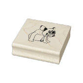 Hond, Franse buldog puppy, schattige hond hout kun Rubberstempel (Stempel)