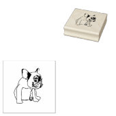 Hond, Franse buldog puppy, schattige hond hout kun Rubberstempel (Gestempeld)