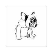 Hond, Franse buldog puppy, schattige hond hout kun Rubberstempel (Afrduk)