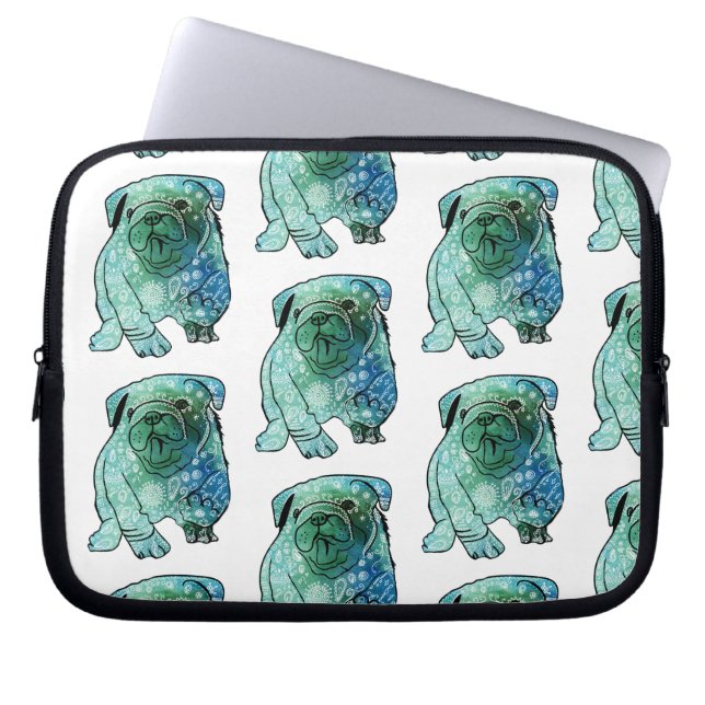 Hond Franse Bulldog Neopreen Laptop Sleeve 10" (Voorkant)