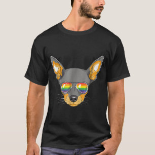 Hond Gay Pride Vlag Zonnebril LGBT T-shirt