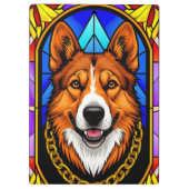 Hond Gebrandschilderd Portret Klembord (Achterkant)