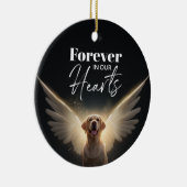 Hond gedenkteken voor altijd in ons hart keramisch ornament (Rechts)