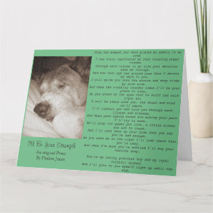Hond gedicht origineel loyale oud huisdier sympath kaart