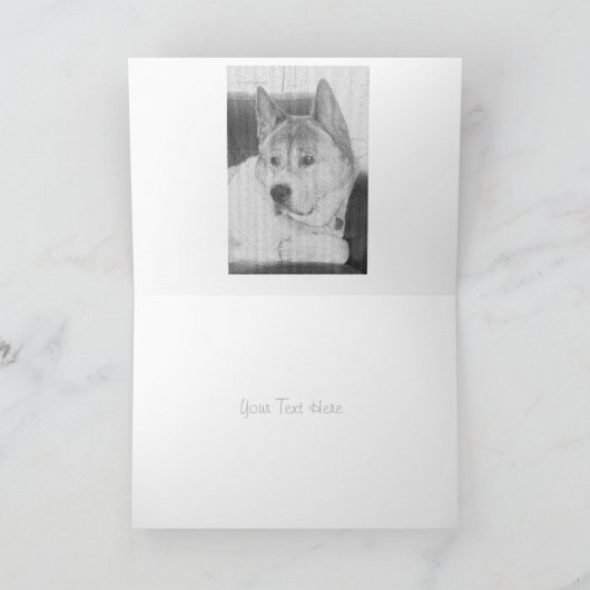 Hond gedicht origineel loyale oud huisdier sympath kaart (Binnen)
