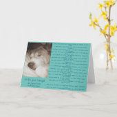 Hond gedicht origineel loyale oud huisdier sympath kaart (Gele Bloem)