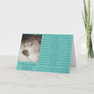 Hond gedicht origineel loyale oud huisdier sympath kaart