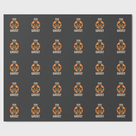 Hond Geest Halloween Horror Vector Cadeaupapier (Vlak)