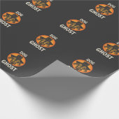 Hond Geest Halloween Horror Vector Cadeaupapier (Hoek)