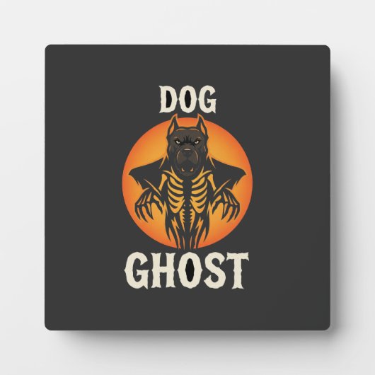 Hond Geest Halloween Horror Vector Fotoplaat (Voorkant)