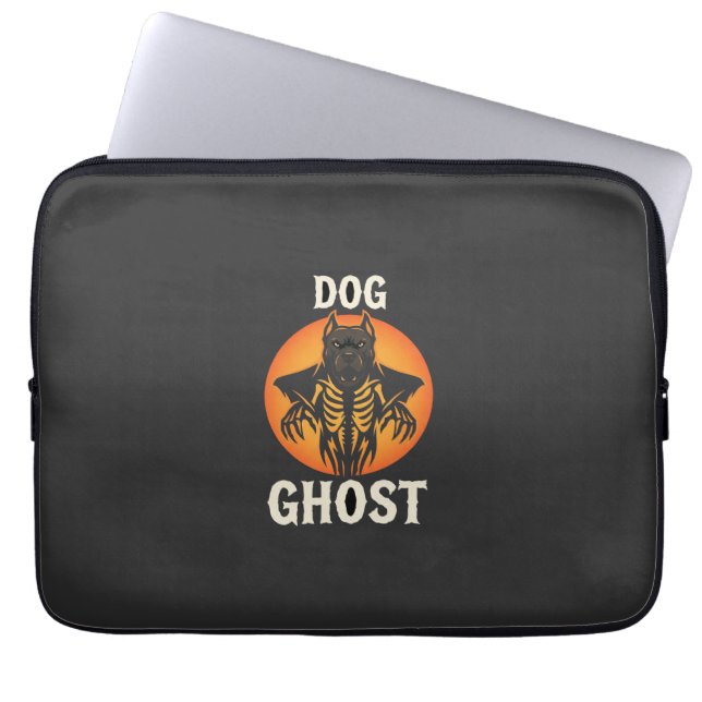Hond Geest Halloween Horror Vector Laptop Sleeve (Voorkant)