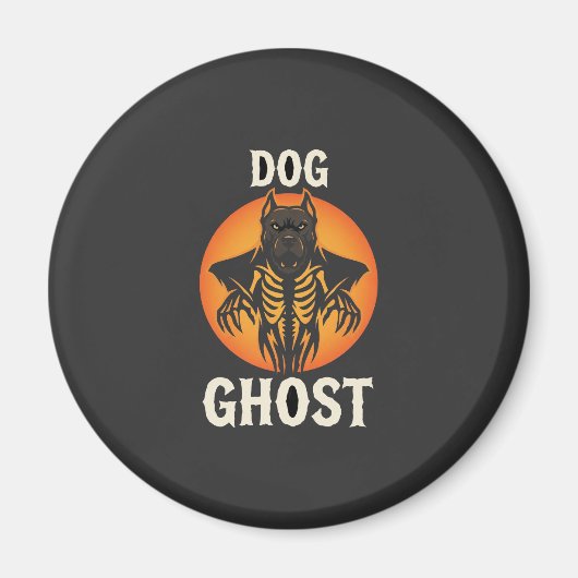 Hond Geest Halloween Horror Vector Magneet (Voorkant)