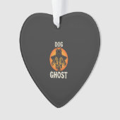 Hond Geest Halloween Horror Vector Ornament (voorkant)