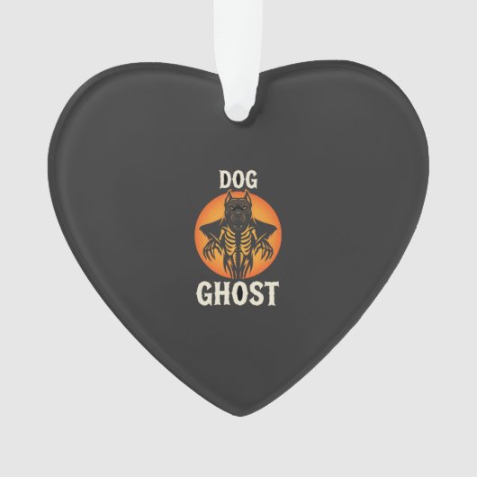 Hond Geest Halloween Horror Vector Ornament (voorkant)