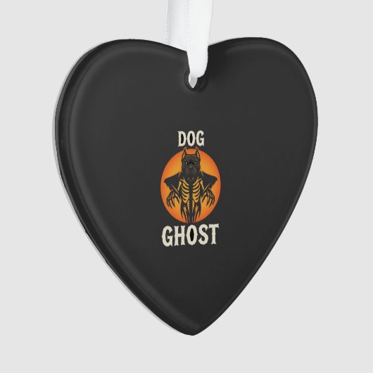 Hond Geest Halloween Horror Vector Ornament (voorkant)