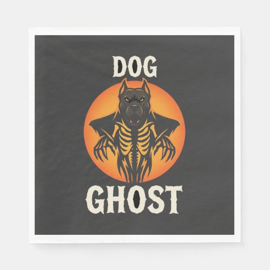 Hond Geest Halloween Horror Vector Servet (Voorkant)