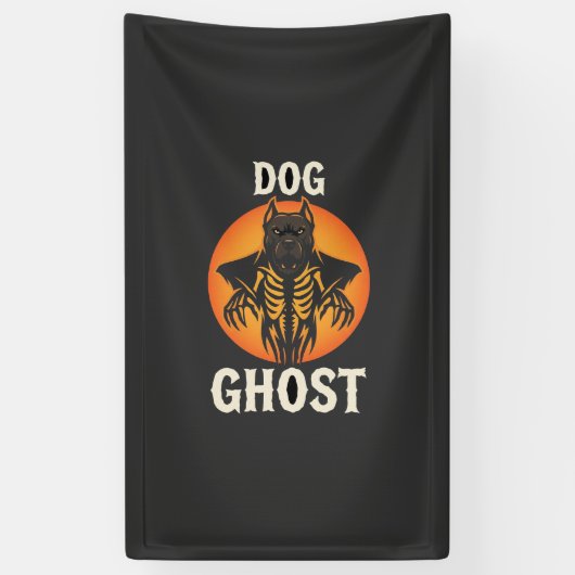 Hond Geest Halloween Horror Vector Spandoek (Verticaal)