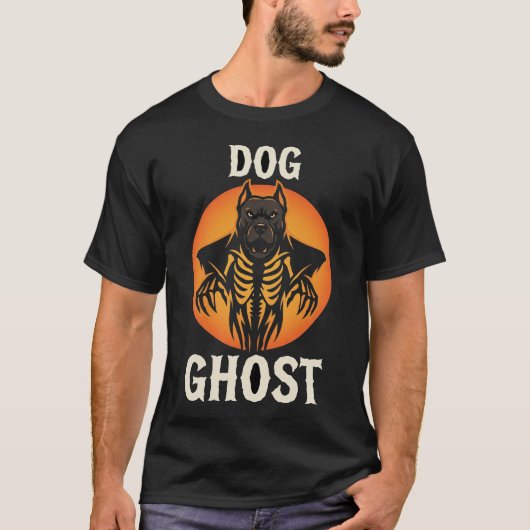 Hond Geest Halloween Horror Vector T-shirt (Voorkant)