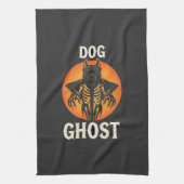 Hond Geest Halloween Horror Vector Theedoek (Verticaal)