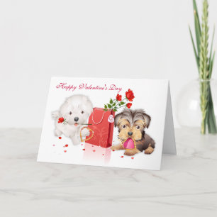 Hond-gegaane Goede Valentijnsdag Feestdagen Kaart