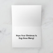 Hond-gegaane Vrolijke Kerstmis! Feestdagen Kaart (Binnen)