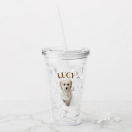 Hond Gepersonaliseerde Acryl Tumbler met Aangepast Acryl Drinkbeker