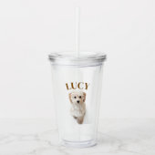 Hond Gepersonaliseerde Acryl Tumbler met Aangepast Drinkbeker (Voorkant)