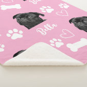 Hond Gepersonaliseerde Liefde Huisdier 5 Fotocolla Sherpa Deken (3/4)