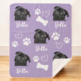 Hond Gepersonaliseerde Liefde Huisdier 5 Fotocolla Sherpa Deken
