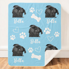 Hond Gepersonaliseerde Liefde Huisdier 5 Fotocolla Sherpa Deken