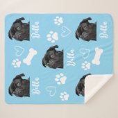 Hond Gepersonaliseerde Liefde Huisdier 5 Fotocolla Sherpa Deken (Voorkant (horizontaal))